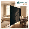 Paravent interieur separateur 4 panneaux autoportant pliable 228 x 30 x 164 cm Anthracite - vuunut.com