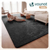 Tapis de salon poils ras doux antiderapant 240x340cm uni anthracite - vuunut.com