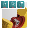 Lot de 4 Roue increvable 3.5-4 en PU pour brouette diable alesage 16mm 260x85mm Jaune - vuunut.com