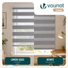 Lot de 2 Store enrouleur jour nuit double 90x150cm Gris - vuunut.com