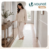 Tapis de salon poils ras doux antiderapant 80x200cm uni crème - vuunut.com