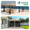 Tonnelle de jardin exterieure pliable avec moustiquaire Pop up 3.6x3.6m beige - vuunut.com