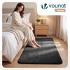 Tapis de salon poils ras doux antiderapant 120x160cm uni anthracite - vuunut.com