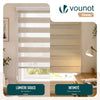 Lot de 2 Store enrouleur jour nuit double 100x150cm Lin - vuunut.com