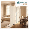 Paravent interieur separateur 4 panneaux autoportant pliable 228 x 30 x 164 cm Beige - vuunut.com