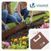 Lot de 10 Bordures de jardin acier galvanise avec pointes ancrages 106x18cm marron - vuunut.com