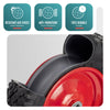 Lot de 4 Roue gonflable robuste 4.80/4.00-8 pour chariot brouette alesage 20mm 400x85mm rouge - vuunut.com