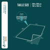 Tapis de salon poils ras doux antiderapant 200x300cm uni crème - vuunut.com