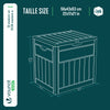 Coffre de Rangement Exterieur 126L en PP 56x43x53CM Style Polyrotin Marron - vuunut.com