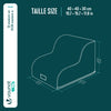 Escalier pour chien et chat en mousse haute densite et housse lavable 40x40x30cm beige - vuunut.com