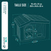 Maison pour chat chien plastique interieur exterieur 75x63x51cm Vert - vuunut.com