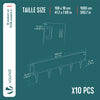 Lot de 10 Bordures de jardin acier galvanise avec pointes ancrages 106x18cm noir - vuunut.com