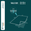 Tapis de salon poils ras doux antiderapant 120x160cm uni crème - vuunut.com