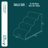 Escalier pour chien et chat en mousse haute densite et housse lavable 72x40x50cm beige - vuunut.com