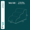 Escalier pour chien et chat en mousse haute densite et housse lavable 57x40x40cm beige - vuunut.com