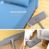 Balai microfibre et Seau Essoreur avec 6 serpillères Réutilisables Balai Plat Double compartiment gris - vuunut.com