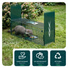 Piege pour animaux vivants cage trappe en metal 80x26x34cm vert - vuunut.com