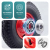 Lot de 4 Roue gonflable robuste 4.80/4.00-8 pour chariot brouette alesage 20mm 400x85mm rouge - vuunut.com