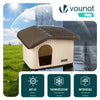 Maison pour chat chien plastique interieur exterieur 60x51x41cm Beige - vuunut.com
