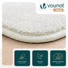 Tapis de salon poils ras doux antiderapant ф200cm uni crème - vuunut.com
