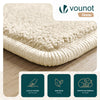 Tapis de salon poils ras doux antiderapant 60x180cm uni beige - vuunut.com