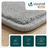 Tapis de salon poils ras doux antiderapant 60x180cm uni gris - vuunut.com