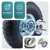 Lot de 4 Roue gonflable robuste 3.5-4 pour chariot brouette alesage 16mm 260x85mm metal - vuunut.com