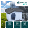 Maison pour chat chien plastique interieur exterieur 75x63x51cm Blanc - vuunut.com