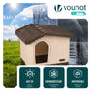 Maison pour chat chien plastique interieur exterieur 75x63x51cm Beige - vuunut.com