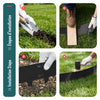 Lot de 10 Bordures de jardin acier galvanise avec pointes ancrages 106x18cm noir - vuunut.com