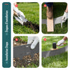 Lot de 10 Bordures de jardin acier galvanise avec pointes ancrages 106x18cm gris - vuunut.com