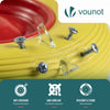 Lot de 4 Roue increvable 4.80/4.00-8 en PU pour brouette diable alesage 20mm 392x92 mm Jaune - vuunut.com