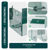 Piege pour animaux vivants cage trappe en metal 100x29x40cm vert - vuunut.com