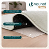 Tapis de salon poils ras doux antiderapant 60x180cm uni crème - vuunut.com
