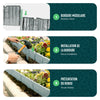 Bordure de jardin plastique PP imitation pierre 20m gris clair - vuunut.com