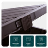 Coffre de Rangement Exterieur 126L en PP avec Système de Verrouillage 56x44x53CM Marron - vuunut.com