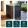 Coffre de Rangement Exterieur 126L en PP 56x43x53CM Style Polyrotin Noir - vuunut.com