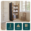 Paravent interieur separateur avec roue 3 panneaux autoportant pliable 262x 30 x 180 cm Anthracite - vuunut.com