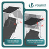 Lot de 2 chaise longue pliante avec pare soleil noir - vuunut.com
