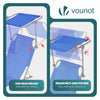 Lot de 2 chaise longue pliante avec pare soleil bleu - vuunut.com