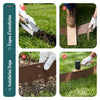 Lot de 10 Bordures de jardin acier galvanise avec pointes ancrages 106x18cm marron - vuunut.com