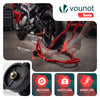 Bequille Moto roue arriere charge max 390 kg acier Rouge - vuunut.com