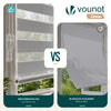 Lot de 2 Store enrouleur jour nuit double 90x150cm Gris - vuunut.com