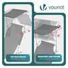 Lot de 2 chaise longue pliante avec pare soleil gris - vuunut.com