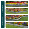 Bordure de jardin plastique PP imitation pierre 20m gris clair - vuunut.com