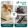 Escalier pour chien et chat en mousse haute densite et housse lavable 57x40x40cm beige - vuunut.com
