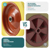 Lot de 4 Roue increvable 4.80/4.00-8 en PU pour brouette diable alesage 20mm 392x92 mm Jaune - vuunut.com