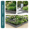 Lot de 10 Bordures de jardin acier galvanise avec pointes ancrages 106x18cm gris - vuunut.com
