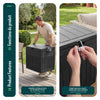 Coffre de Rangement Exterieur 126L en PP 56x43x53CM Style Bois Noir - vuunut.com