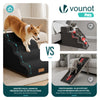 Escalier pour chien et chat en mousse haute densite et housse lavable 72x40x50cm noir - vuunut.com
